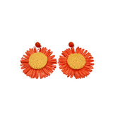 Orecchino girasole paglia