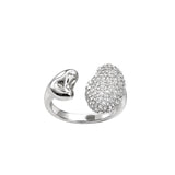 Anello duetto strass