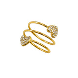 Anello cuori intrecciati