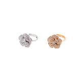 Anello rosetta strass