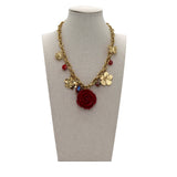 Collana rosa rossa