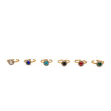 Anello tondo strass colors