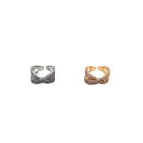 Anello incrocio rettangolini
