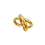 Anello incrocio liscio