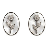 Orecchino fiore white