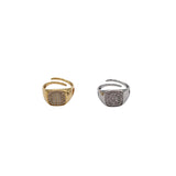 Anello quadrotto strass