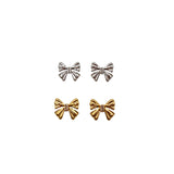 Orecchino fiocco strass