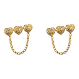 Orecchino cuori glitter