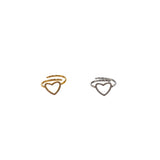 Anello cuore strass traforato