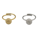 Anello sferetta strass