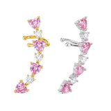 Ear cuff cuori rosa