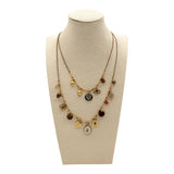 Collana charms brown