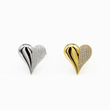 Anello cuore punta strass