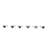 Anello tondo strass colors