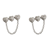 Orecchino cuori glitter