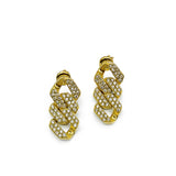 Orecchino groumette strass