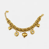 Bracciale malia cuore sonagli