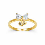 Anello fiocco brillante
