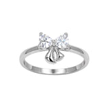 Anello fiocco brillante