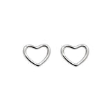 Orecchino cuore liscio